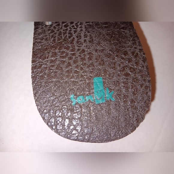 Sanuk Brown Wedge Flip Flop Sandals Thongs Heels - Picture 7 of 7